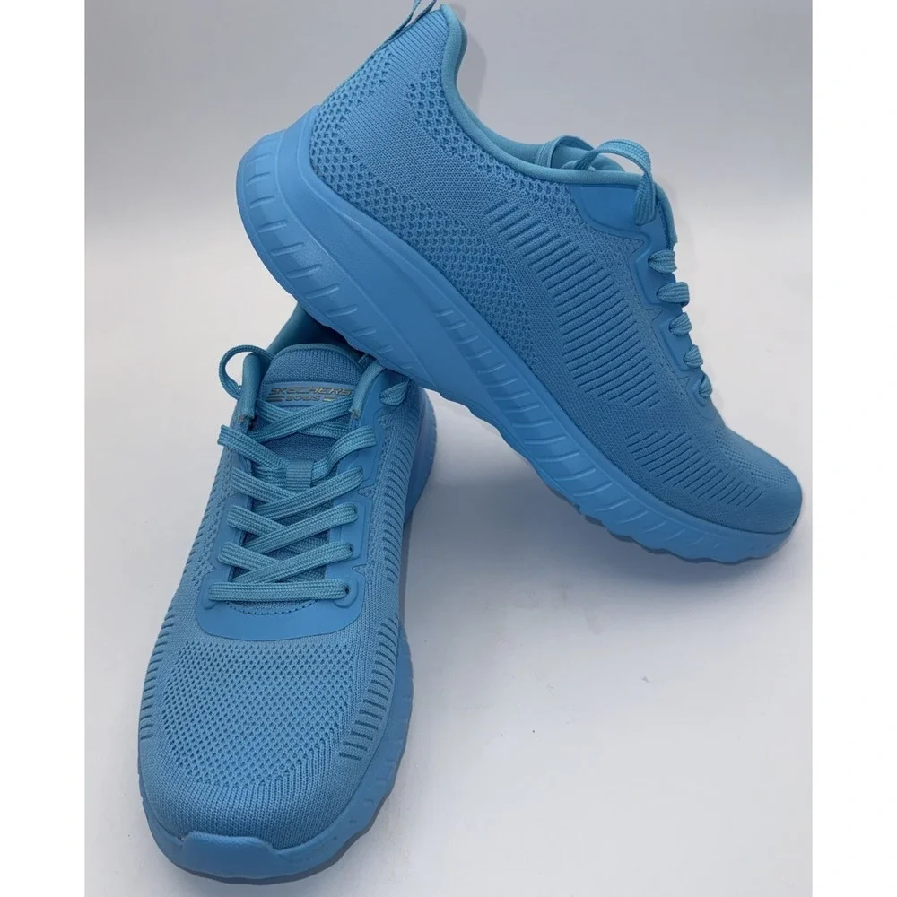 NEW Skechers 9.5 Womens BOBS Sport Squad Chaos Cool Rythms Shoes‎ Aqua #5614